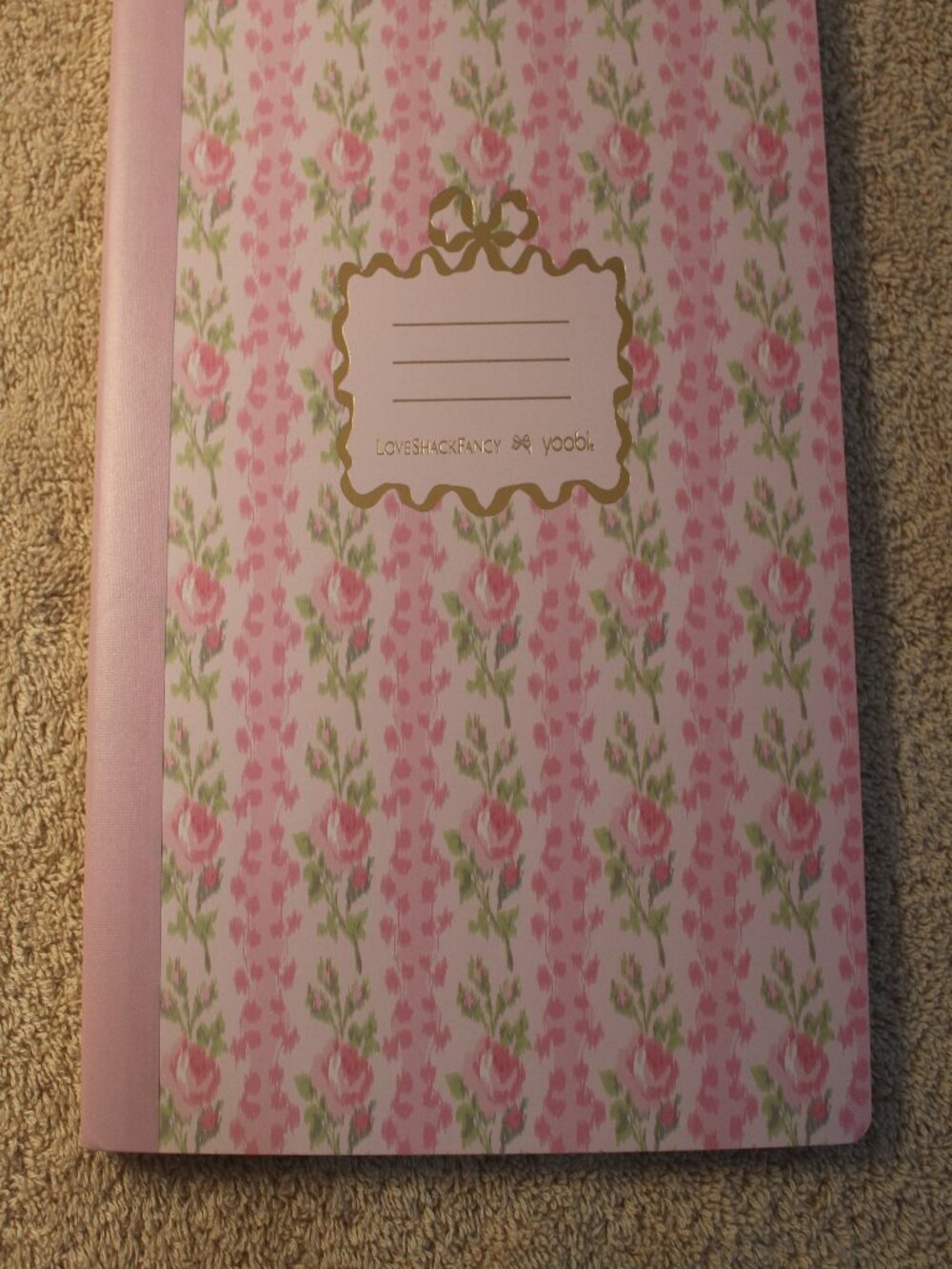 LoveShackFancy x Yoobi Pink Floral Composition Notebook